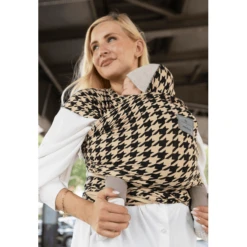 Manduca Draagdoek Sling Van Bellybutton Pepita Black -Kleine Wondertjes manduca draagdoek sling van bellybutton pepita black a389663 4