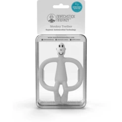 Matchstick Monkey Bijtring Aapje, Lichtgrijs -Kleine Wondertjes matchstick monkey bijtring aapje lichtgrijs a369699 4