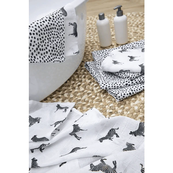 Meyco 3-Pack Washandjes Zebra Dier Cheetah 2 Meyco 3-Pack Washandjes Zebra Dier Cheetah - Afbeelding 2