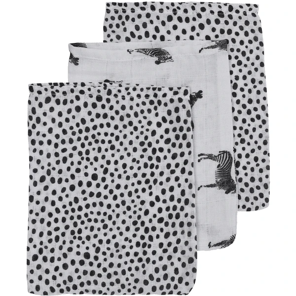 Meyco 3-Pack Washandjes Zebra Dier Cheetah 5 Meyco 3-Pack Washandjes Zebra Dier Cheetah - Afbeelding 5