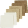MEYCO Burfdoekjes Set Van 6 Wit/beige/bruin