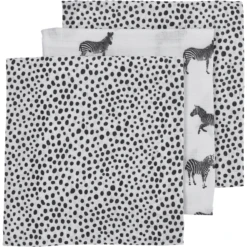 Meyco Gaasluiers 3-Pack Zebra Dier / Cheetah 70 X 70 Cm -Kleine Wondertjes meyco gaasluiers 3 pack zebra dier cheetah 70 x 70 cm a329347 2