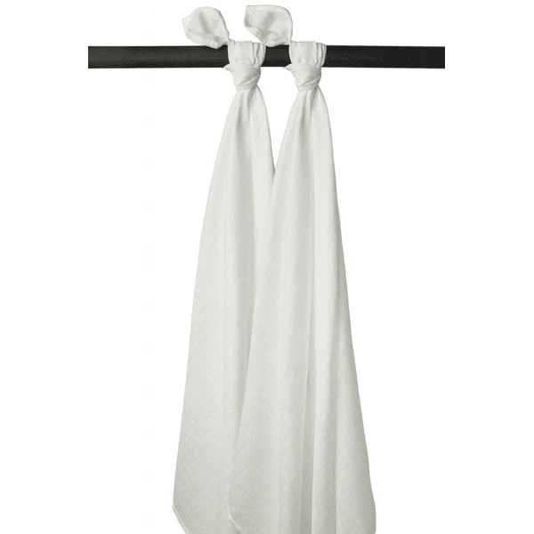 Meyco Mousseline Katoenen Doek 2 Pak Uni Uit White 5 Meyco Mousseline Katoenen Doek 2 Pak Uni Uit White - Afbeelding 5