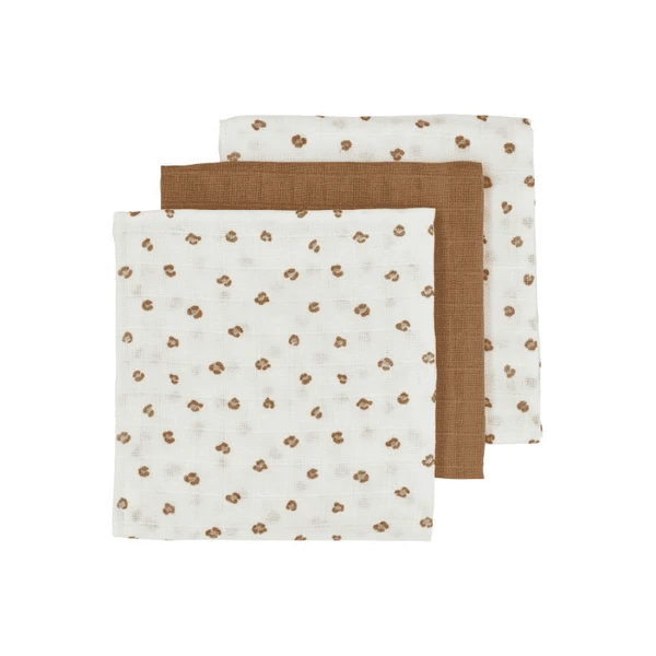 Meyco Muslin Gauze Luiers 3 Pack Mini Panter Toffee 5 Meyco Muslin Gauze Luiers 3 Pack Mini Panter Toffee - Afbeelding 5