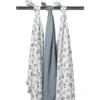 Meyco Swaddles 3-pack Animal/ Stone Green 120x120 Cm