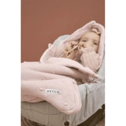 MEYCO Voetenzak Mini Knopen Zacht Roze 40x82 Cm -Kleine Wondertjes meyco voetenzak mini knopen zacht roze 40x82 cm a388927 4