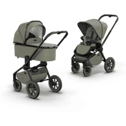 MOON Kinderwagen Resea Edition+ Mos Green / Black Chroom