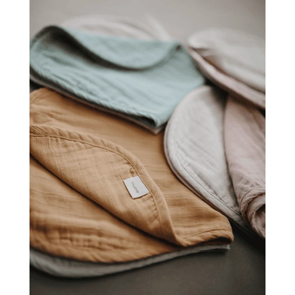 Mushie Burp Doek Mousseline Koffer Yellow /Mist 2-pack 3 Mushie Burp Doek Mousseline Koffer Yellow /Mist 2-pack - Afbeelding 3