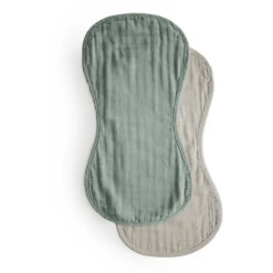 Mushie Burp Doekje Mousseline Roman Green /Mist 2-pack -Kleine Wondertjes mushie burp doekje mousseline roman green mist 2 pack a401192 4