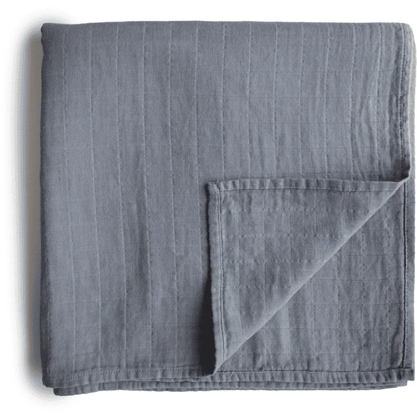 Mushie Wikkeldoek Mousseline Grijs 120 X120 Cm 3 Mushie Wikkeldoek Mousseline Grijs 120 X120 Cm - Afbeelding 3