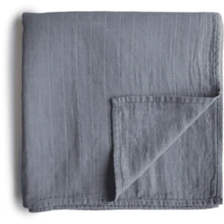 Mushie Wikkeldoek Mousseline Grijs 120 X120 Cm