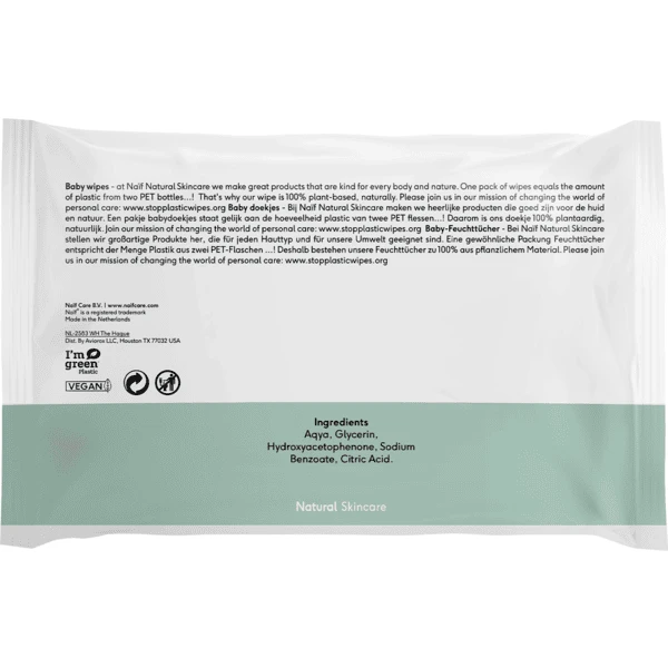 Naïf Wet Wipes Box Plastic Free 8 X 54 Vochtige Doekjes (432 Vochtige Doekjes) 4 Naïf Wet Wipes Box Plastic Free 8 X 54 Vochtige Doekjes (432 Vochtige Doekjes) - Afbeelding 4