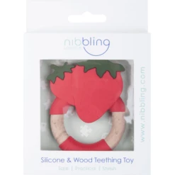 Nibbling Bijtring "Super Food" Aardbei -Kleine Wondertjes nibbling bijtring super food aardbei a335547 2