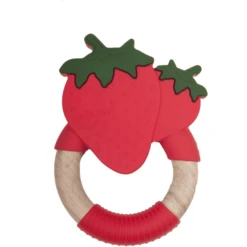 Nibbling Bijtring "Super Food" Aardbei -Kleine Wondertjes nibbling bijtring super food aardbei a335547 3