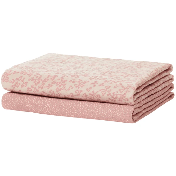 Noppies Boerendoekjes Gemengd Dessin Misty Rose 2-pak 1 Noppies Boerendoekjes Gemengd Dessin Misty Rose 2-pak