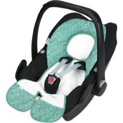 Odenwälder Autostoelhoes Babycool White Leaves Deep Forest -Kleine Wondertjes odenwaelder autostoelhoes babycool white leaves deep forest a347166 2