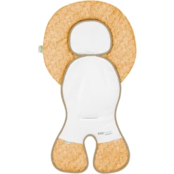 Odenwälder Autostoelhoes Babycool White Leaves Mosterd -Kleine Wondertjes odenwaelder autostoelhoes babycool white leaves mosterd a343541 4
