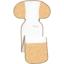 Odenwälder Autostoelhoes Groot Klimocool White Leaves Mosterd -Kleine Wondertjes odenwaelder autostoelhoes groot klimocool white leaves mosterd a347173 3