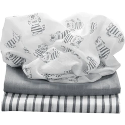 Odenwälder Gaasluiers 3-pak Grijs 80 X 80 Cm