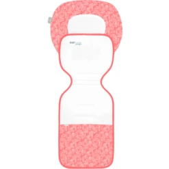 Odenwälder Kinderwagenmat Babycool Ergo White Leaves Cranberry -Kleine Wondertjes odenwaelder kinderwagenmat babycool ergo white leaves cranberry a347180 2