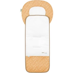 Odenwälder Kinderwagenmatje Babycool White Leaves Mosterd -Kleine Wondertjes odenwaelder kinderwagenmatje babycool white leaves mosterd a347177 3