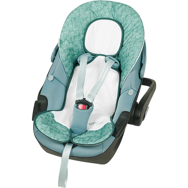 Odenwälder Kuipstoelhoes Babycool White Leaves Grijs 2 Odenwälder Kuipstoelhoes Babycool White Leaves Grijs - Afbeelding 2