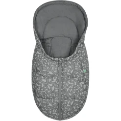Odenwälder Voetenzak BabyNest Fashion Leaves Grijs Bio Cotton -Kleine Wondertjes odenwaelder voetenzak babynest fashion leaves grijs bio cotton a366746 2