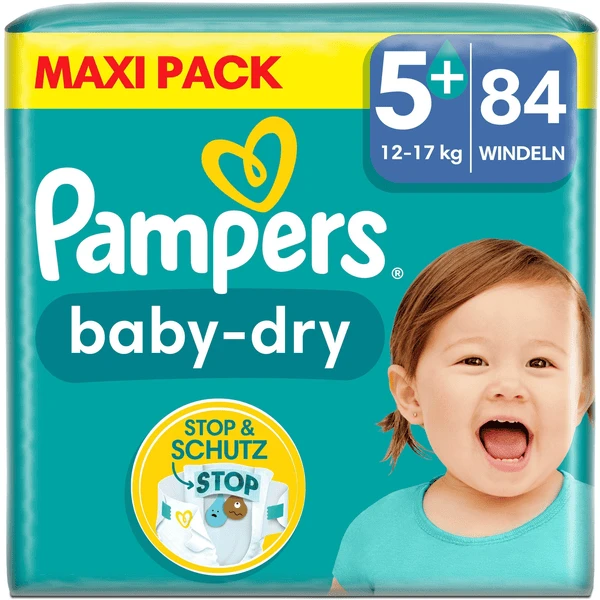 Pampers® Pampers Baby-Dry Luiers, Maat 5+, 12-17 Kg, Maxi Pack (1 X 84 Luiers) 1 Pampers® Pampers Baby-Dry Luiers, Maat 5+, 12-17 Kg, Maxi Pack (1 X 84 Luiers)