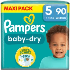 Pampers® Pampers Baby-Dry Luiers, Maat 5 Junior , 11-16kg, Maxi Pack (1 X 90 Luiers)