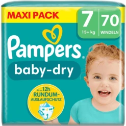 Pampers® Pampers Baby-Dry Luiers, Maat 7, 15+ Kg, Maxi Pack (1 X 70 Luiers)