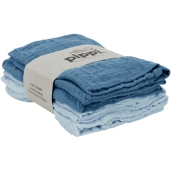 Pippi Mousseline Doeken 4-pack Baby Blauw