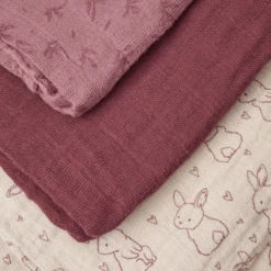 Pippi Mousseline Doeken Set Van 6 Old Rose -Kleine Wondertjes pippi mousseline doeken set van 6 old rose a389402 2