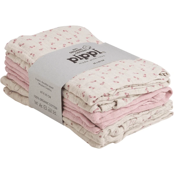 Pippi Muslin Wipes Pack Of 6 Sheer 1 Pippi Muslin Wipes Pack Of 6 Sheer