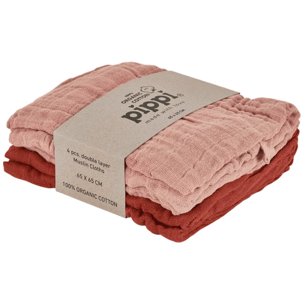 Pippi Washandjes 4-pack Misty Rose 2 Pippi Washandjes 4-pack Misty Rose - Afbeelding 2