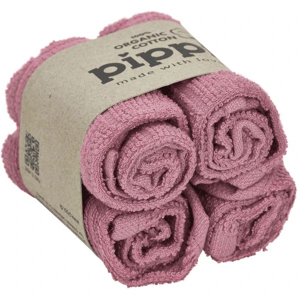 Pippi Washandjes 4-pack Oude Roos 2 Pippi Washandjes 4-pack Oude Roos - Afbeelding 2