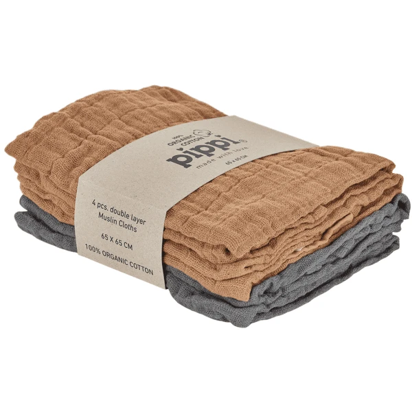 Pippi Washandjes 4-pak Indian Tan 2 Pippi Washandjes 4-pak Indian Tan - Afbeelding 2