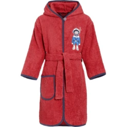 Playshoes Badstof Badjas Duiker Rood -Kleine Wondertjes playshoes badstof badjas duiker rood a237069 3