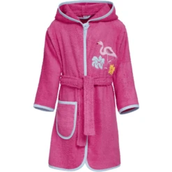 Playshoes Badstof Badjas Flamingo Roze -Kleine Wondertjes playshoes badstof badjas flamingo roze a305406 3