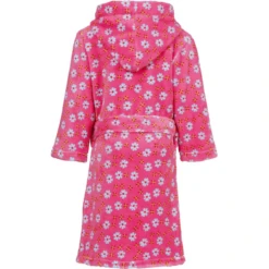 Playshoes Fleece Badjas Bloemen Pink -Kleine Wondertjes playshoes fleece badjas bloemen pink a266559 1