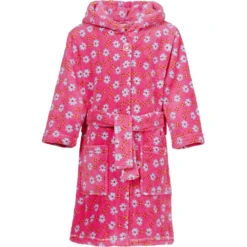 Playshoes Fleece Badjas Bloemen Pink -Kleine Wondertjes playshoes fleece badjas bloemen pink a266559 3
