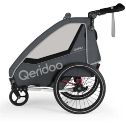 Qeridoo ® QUPA 1 Grijs Kinderfietskar -Kleine Wondertjes qeridoo qupa 1 grijs kinderfietskar a337816 4