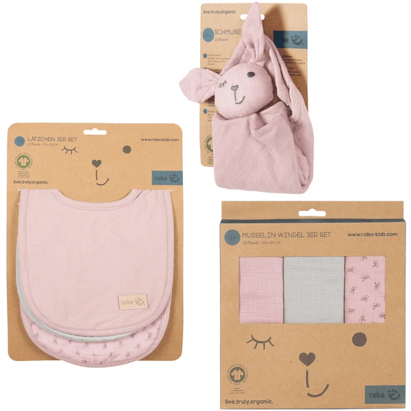 Roba Geschenkset Baby Essential S Lil Planet Roze 2 Roba Geschenkset Baby Essential S Lil Planet Roze - Afbeelding 2