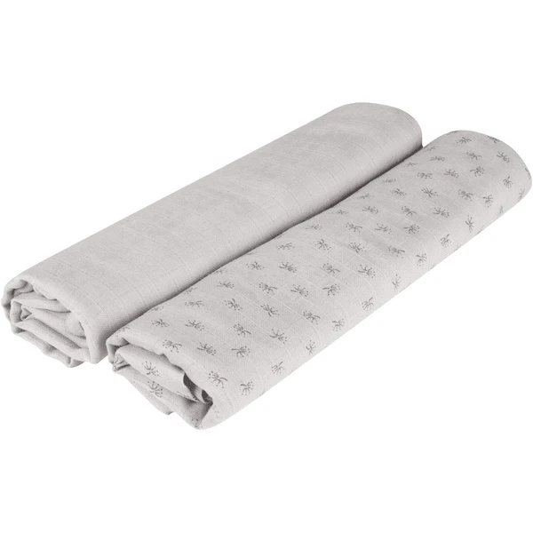 Roba Puck- En Verzorgingshanddoekenset Van 2 Lil Planet Grey 120 X 120 Cm 1 Roba Puck- En Verzorgingshanddoekenset Van 2 Lil Planet Grey 120 X 120 Cm