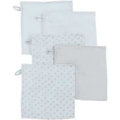 Roba Washandenset Van 5 Lil Planet Turquoise 25 X 25 Cm