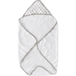 SCHARDT Handdoek Met Capuchon Hartjes Grijs -Kleine Wondertjes schardt handdoek met capuchon hartjes grijs a245200 2