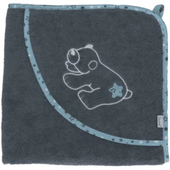 Sterntaler Badhanddoek 100 X 100 Cm Elia Ijzergrijs -Kleine Wondertjes sterntaler badhanddoek 100 x 100 cm elia ijzergrijs a384562 4