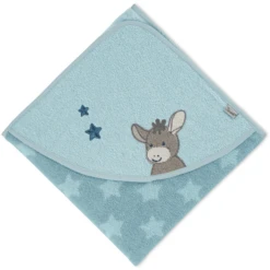 Sterntaler Badhanddoek Emmi Medium Blauw 100 X 100 Cm -Kleine Wondertjes sterntaler badhanddoek emmi medium blauw 100 x 100 cm a290857 3