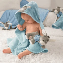 Sterntaler Badhanddoek Emmi Medium Blauw 100 X 100 Cm -Kleine Wondertjes sterntaler badhanddoek emmi medium blauw 100 x 100 cm a290857 4