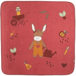 Sterntaler Badlaken Emmily Lichtrood 100 X 100 Cm -Kleine Wondertjes sterntaler badlaken emmily lichtrood 100 x 100 cm a327088 2