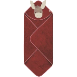 Sterntaler Ezel Motief Badlaken Emmily Donkerrood -Kleine Wondertjes sterntaler ezel motief badlaken emmily donkerrood a327095 3